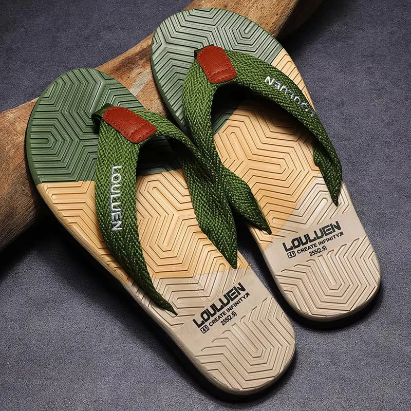 Herren-Sandalen mit strukturierter Sohle und Riemen - Peter
