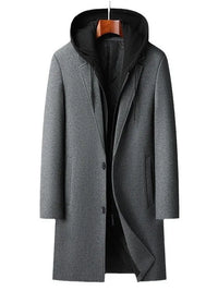 Manteau long avec capuchon détachable pour hommes - Alfred