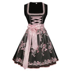 Elegantes Damen Dirndlkleid mit rosa Stickereien - Rosalia