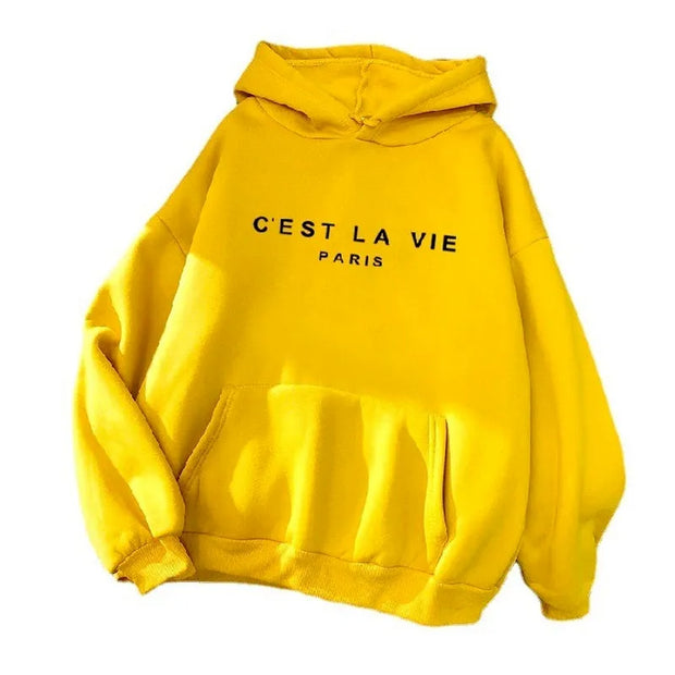 Pull à capuche ample à manches longues pour femmes