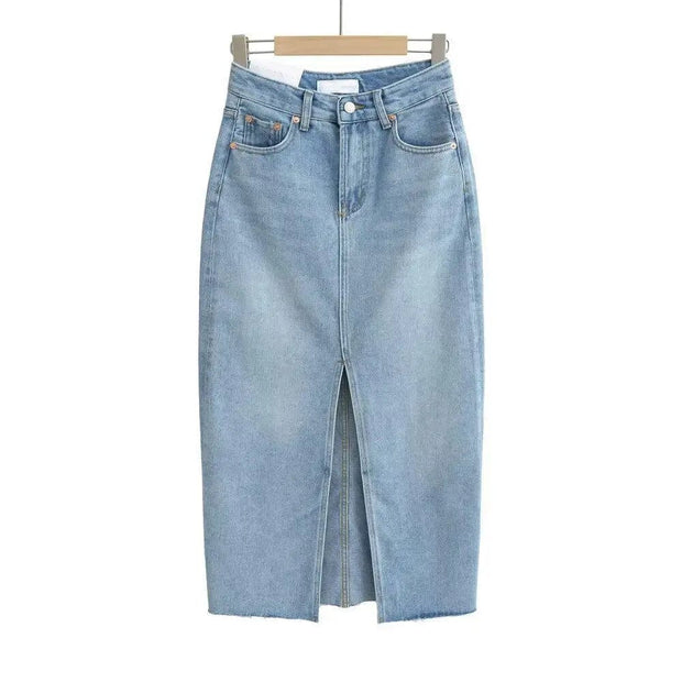 Jupe en jean Taille Haute Maxi pour Femme Milly
