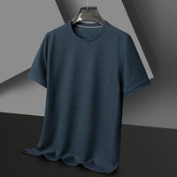 T-shirt à manches courtes pour hommes - Texturé & col rond
