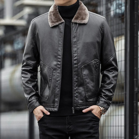 Herrenjacke mit Wollkragen - Romain