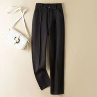 Pantalon taille haute en laine pour femme - Selvia