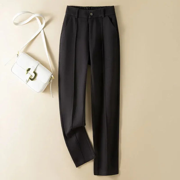 Pantalon taille haute en laine pour femme - Selvia