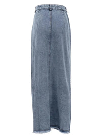 Jupe en jean taille haute vintage pour femme Clave