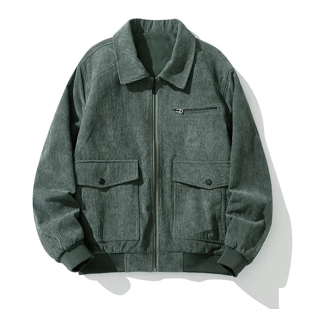 Manteau zippé en velours côtelé - Henry