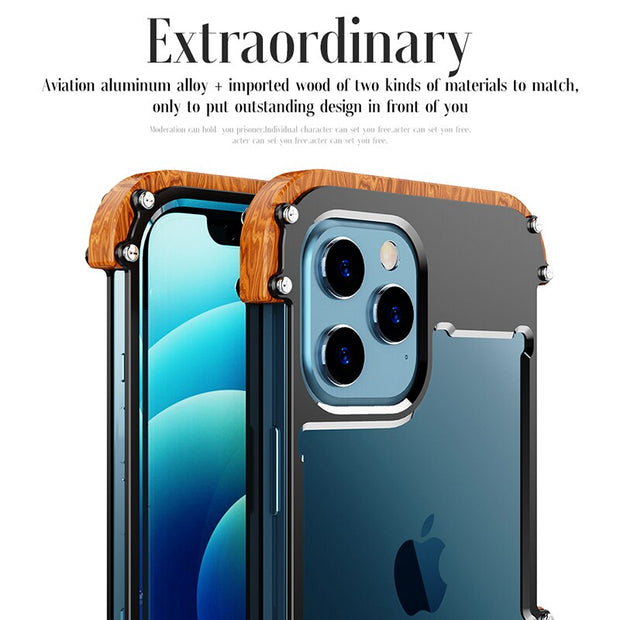 Étui pour iPhone avec finition en bois