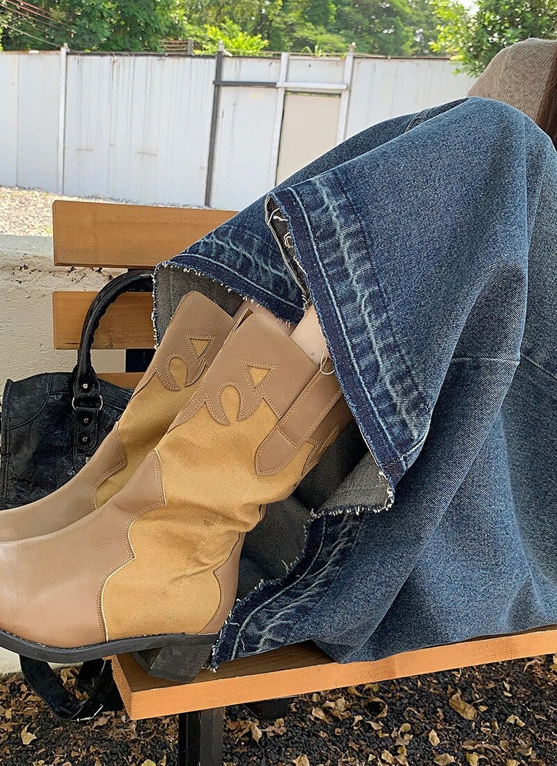 Jupes en Jean Long pour Femmes Skido
