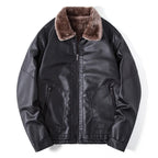 Herren Lederjacke mit Kragen - Leon