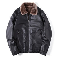 Veste en cuir avec col pour homme - Leon