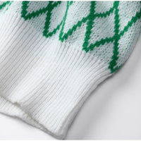 Amely - Gemusterter Pullover mit Ballonärmeln