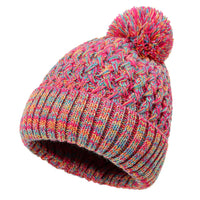Einlagige Damenstrickmütze mit Bommel - Kireva
