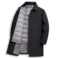 Manteau matelassé imperméable végétalien avec fermeture éclair dissimulée - Soren