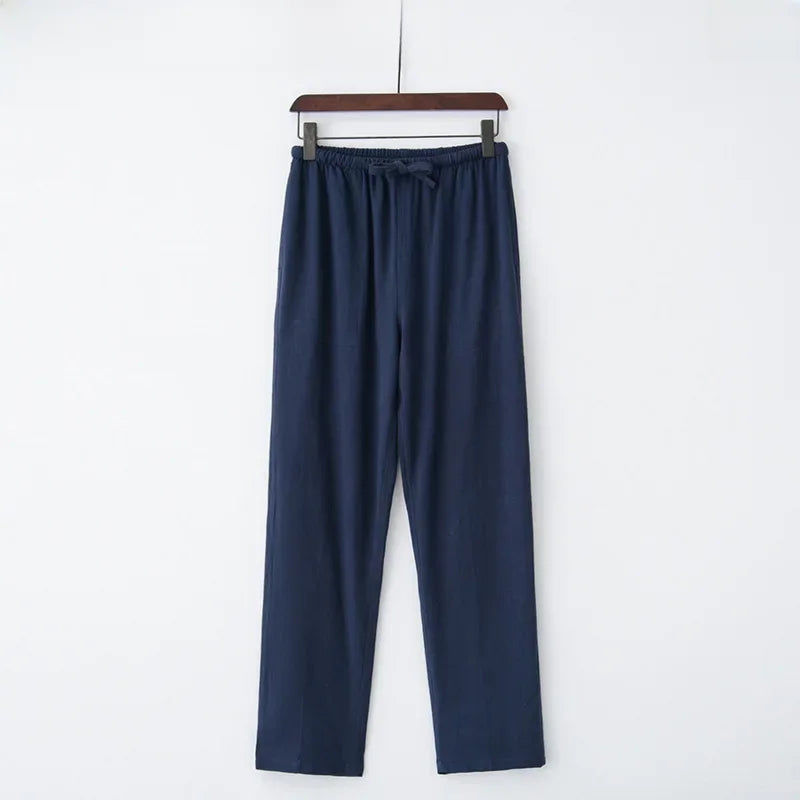 Weite Leinenhose mit elastischem Bund und Kordelzug für Damen - Nerea