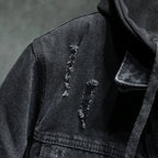 Herren Jeansjacke mit moderner Kapuze - Elrick