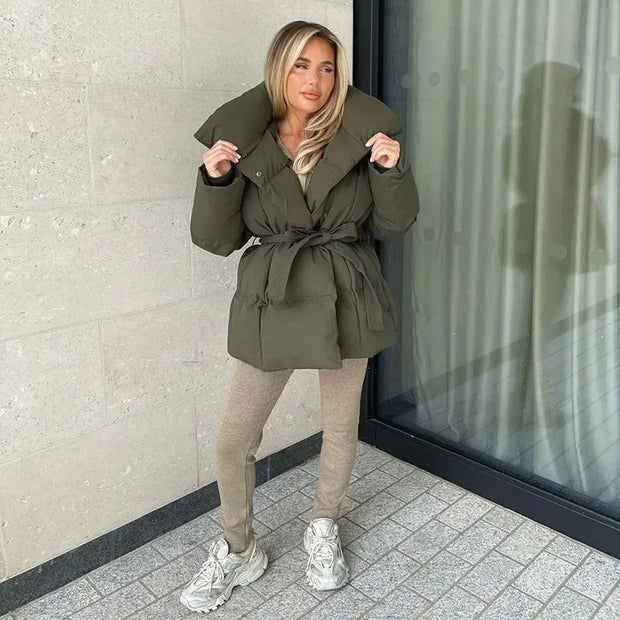 Manteau matelassé avec ceinture - Astrid