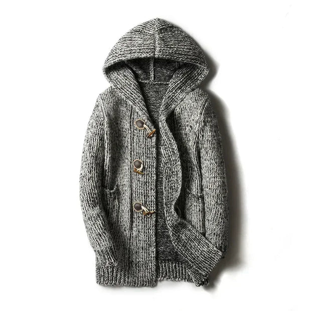 Cardigan à capuche en maille épaisse pour hommes - Marlow
