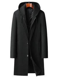 Manteau long avec capuchon détachable pour hommes - Alfred