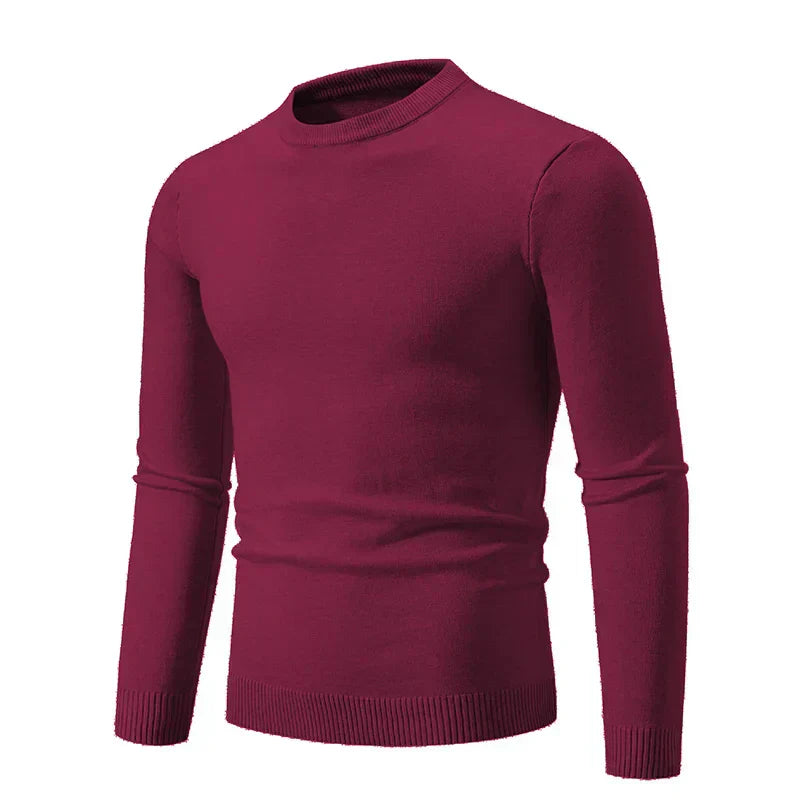Herrenstrickpullover mit langen Ärmeln und Rundhalsausschnitt - Odrin