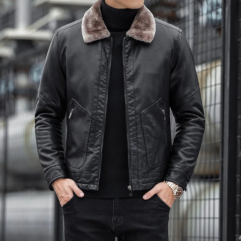 Herrenjacke mit Wollkragen - Romain