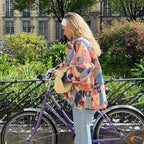 Romina - Steppjacke aus Baumwolle mit Blumenmuster