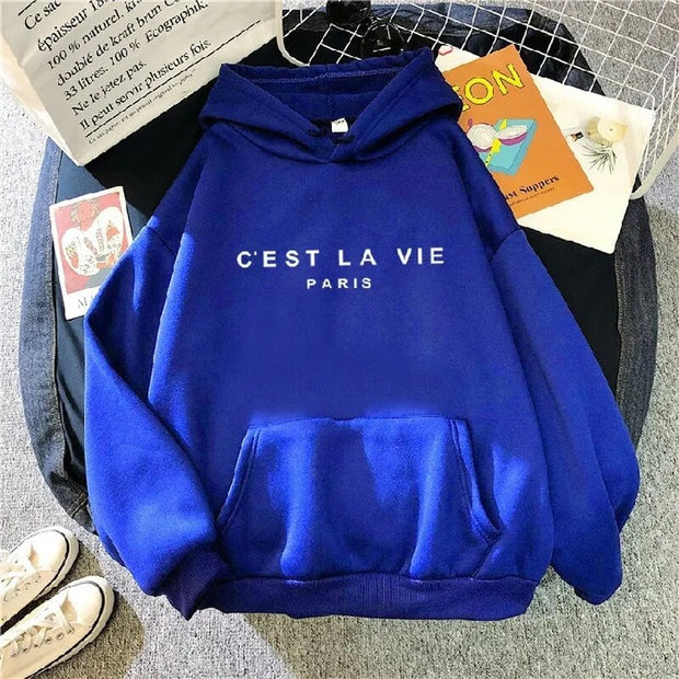Pull à capuche ample à manches longues pour femmes