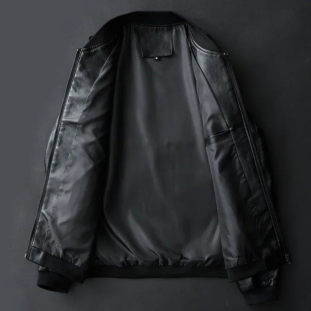 Blouson bombardier en cuir pour homme - Darel