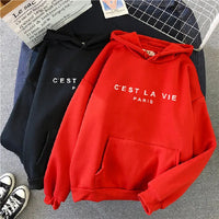Pull à capuche ample à manches longues pour femmes