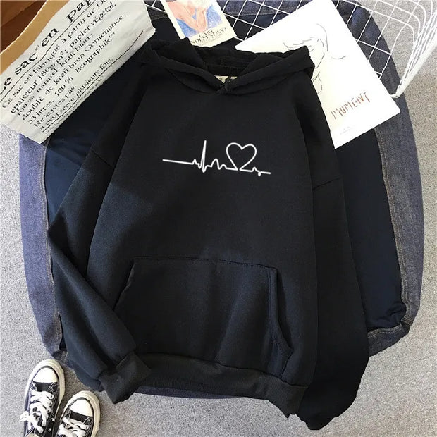 Pull à capuche ample à manches longues pour femmes