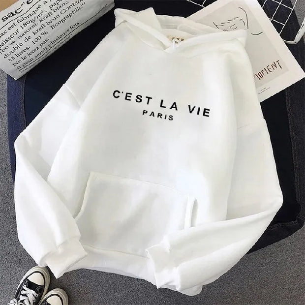 Pull à capuche ample à manches longues pour femmes
