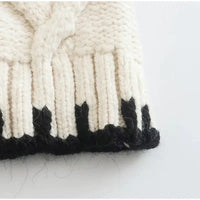 Brenda - Strickpullover mit Kontrastabschluss
