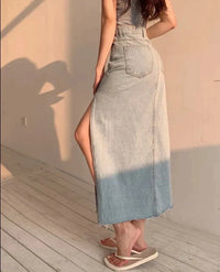 Jupe en jean maxi