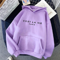 Pull à capuche ample à manches longues pour femmes