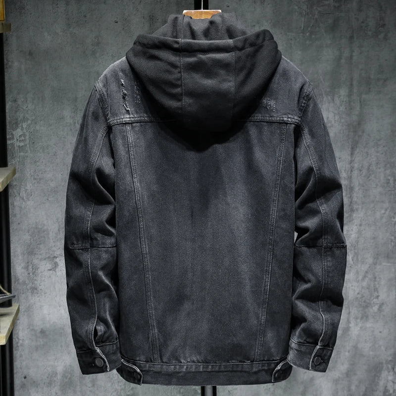 Jeansjacke mit Kapuze für Männer - Shinji