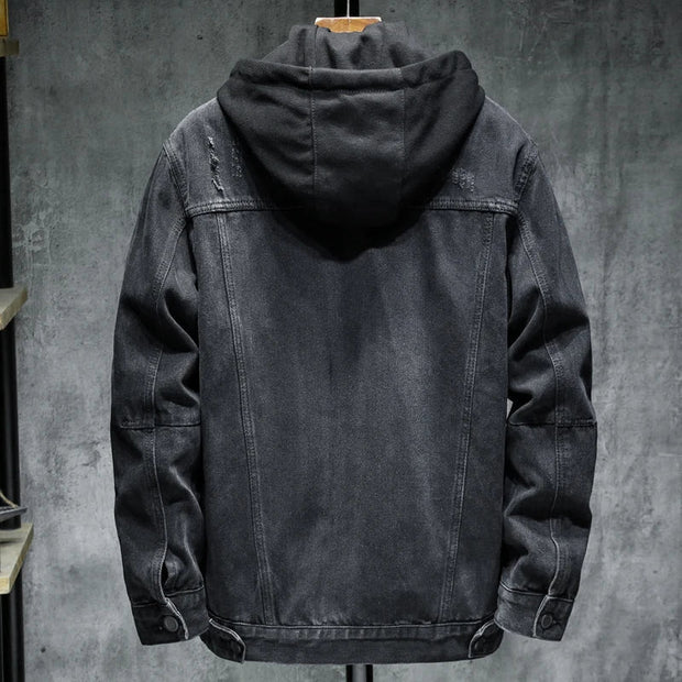 Veste en jean pour homme avec capuche moderne - Elrick