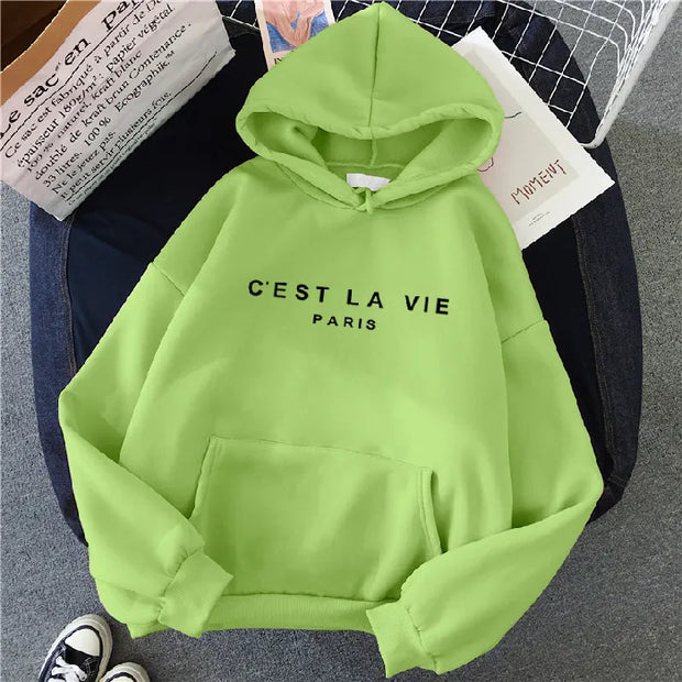 Pull à capuche ample à manches longues pour femmes