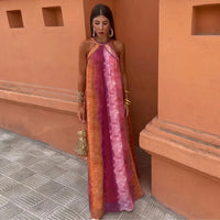Marbella - Robe fluide à col licou