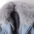 Damen-Jeansjacke mit Paspel - Serene