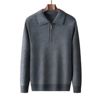 Herren Strickpullover mit halbem Reißverschluss - Lauro