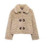 Damen-Teddyjacke mit Schnallenverschluss - Keren