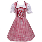 Dirndl Damen Klassisch Kariert Rot-Weiß - Mallela