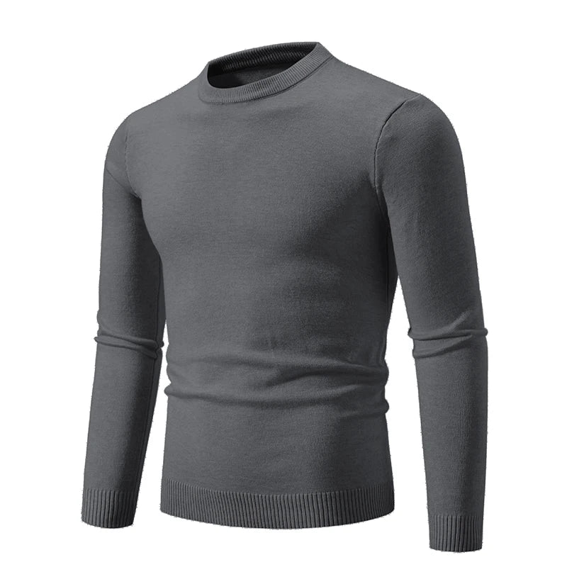 Herrenstrickpullover mit langen Ärmeln und Rundhalsausschnitt - Odrin