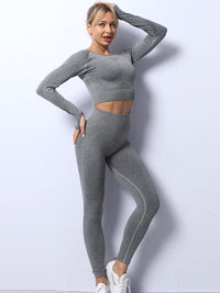 Ensemble de sport pour femmes : haut à manches longues et leggings ensembles - Fredia Sportset