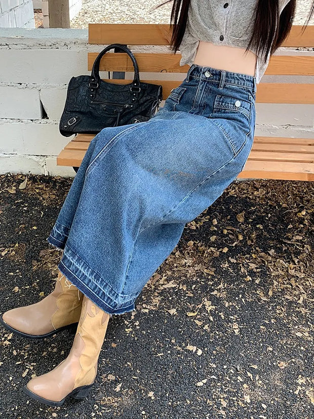 Jupes en Jean Long pour Femmes Skido