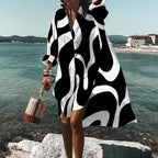 Valery - Bedrucktes Oversize-Kleid