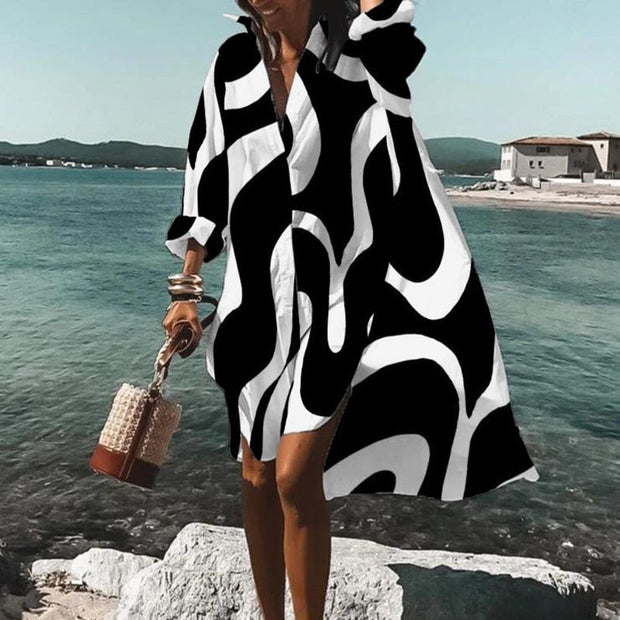 Valery - Robe oversize imprimée