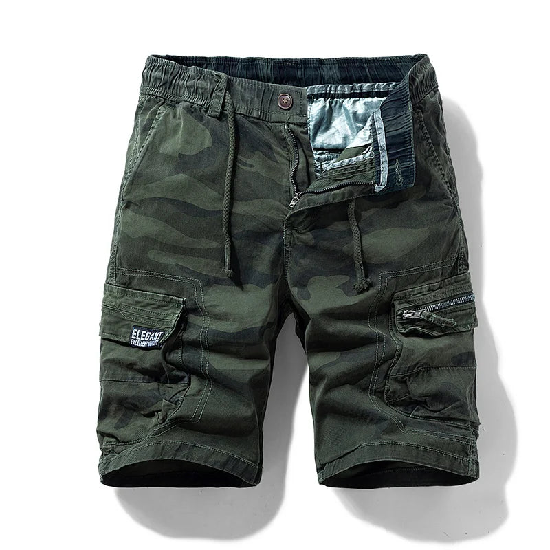 Tarnfarbene Cargo-Shorts mit mehreren Taschen für Männer - Ranger