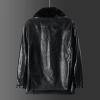 Veste en cuir végétalien avec col - Liam