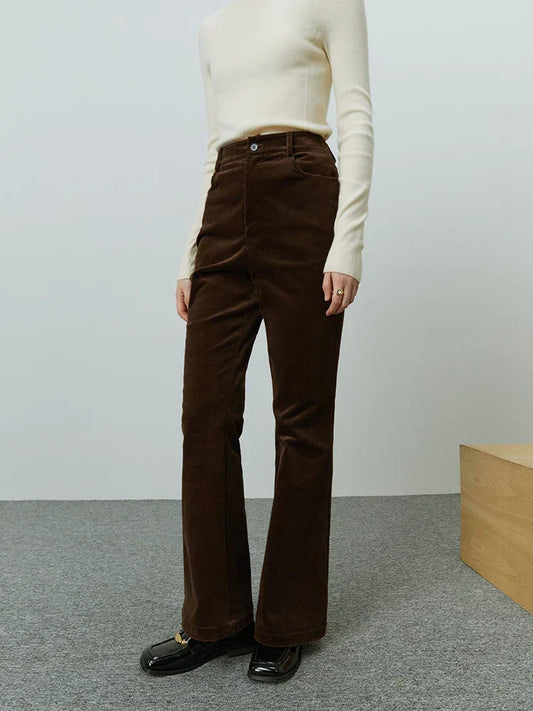 Pantalon en velours côtelé à silhouette droite pour femme - Ailbhe
